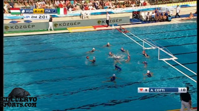 Hungary 10 Italy 9 Bronze Game European women Budapest 2014 26.7.14 water polo