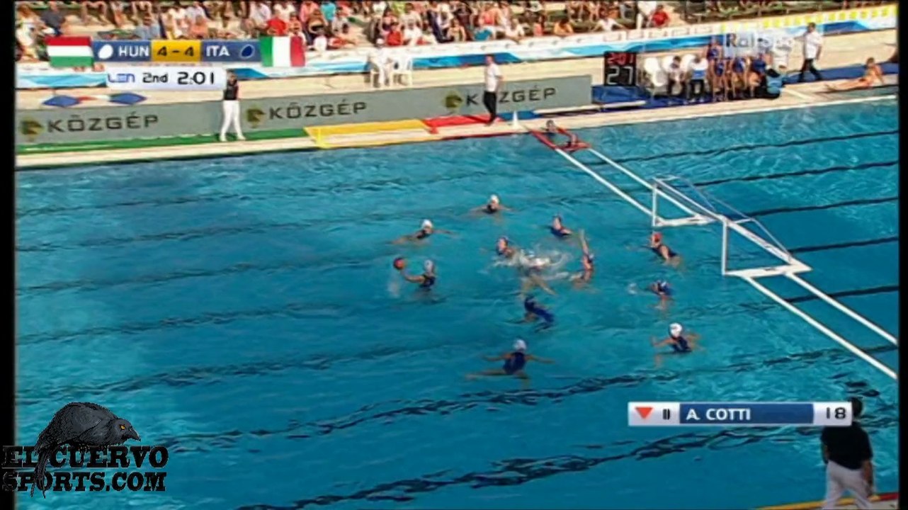 Hungary 10 Italy 9 Bronze Game European women Budapest 2014 26.7.14 water polo