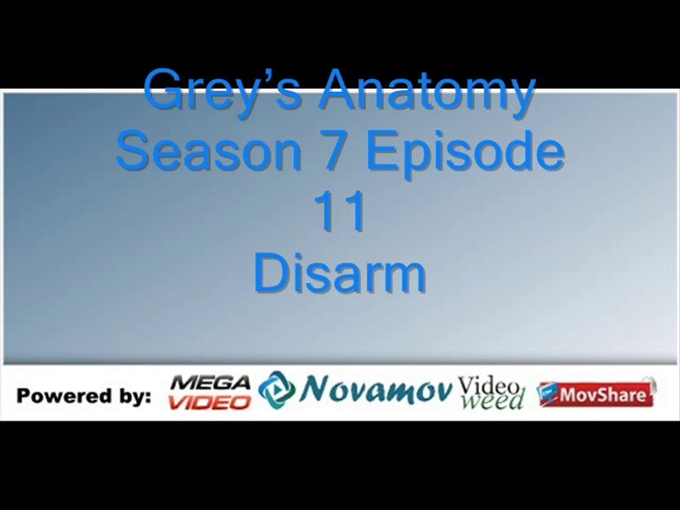 Grey’s Anatomy Season 7 Episode 11 – Disarm