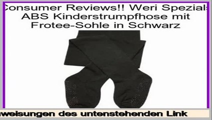 Review Preis Weri Spezials ABS Kinderstrumpfhose mit Frotee-Sohle in Schwarz