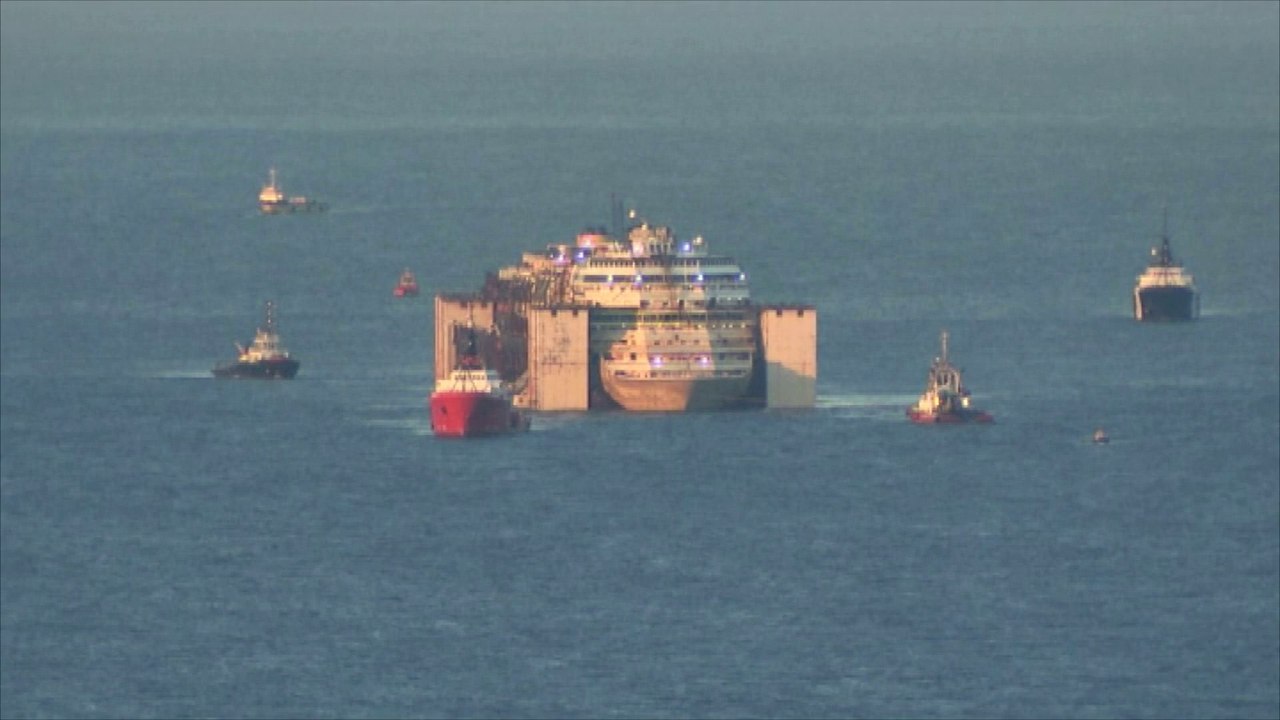 Arrivée à Gênes : la fin du voyage pour le Costa Concordia