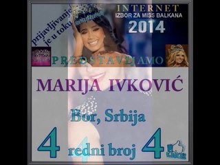 Net Balkan Miss 2014. Kandidatkinja br. 4 -Marija Ivković-Bor