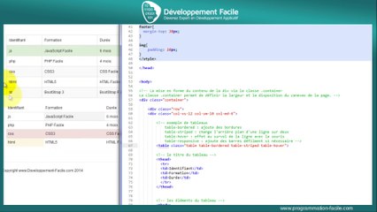 Comment créer des tableaux magnifiques avec le Framework BootStrap 3