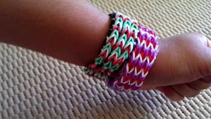 Bracelets elastiques 3 rangs (ou tresses) avec machine