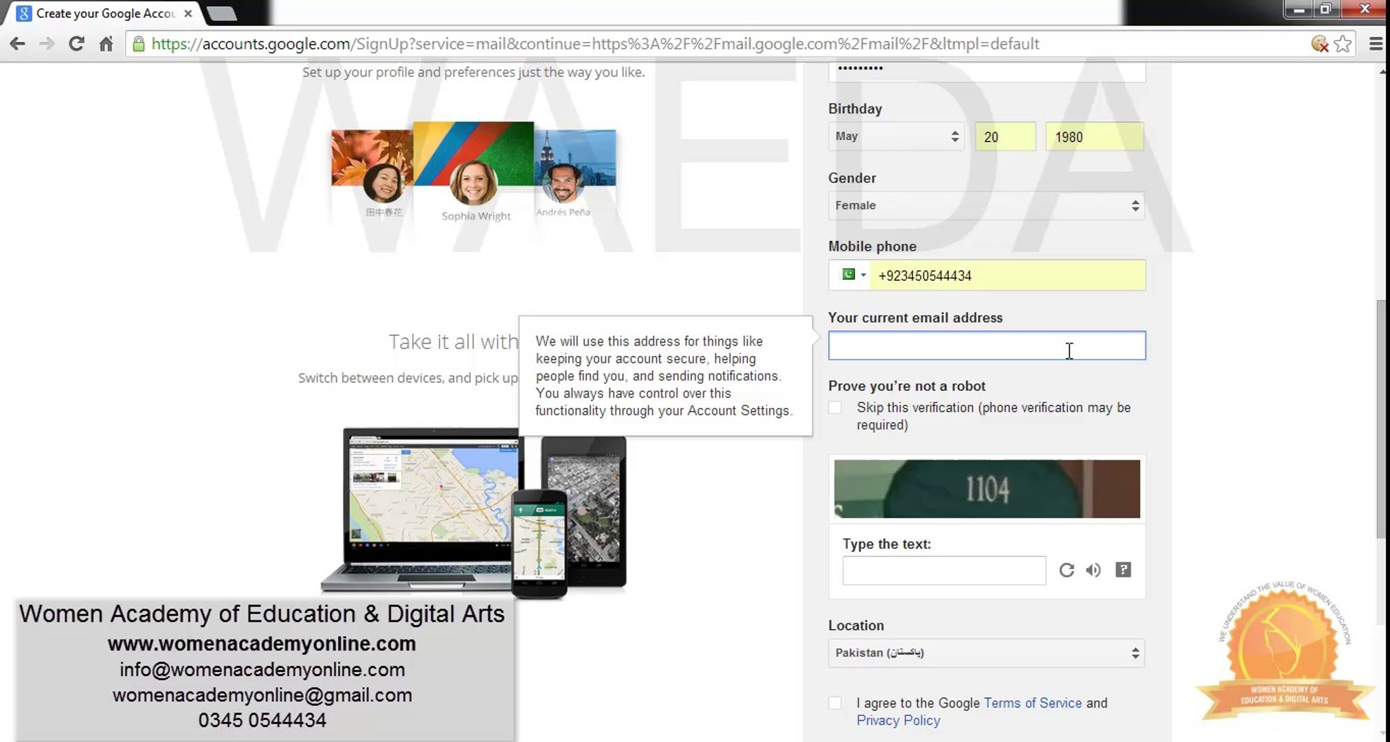 Gmail Account creation 01
