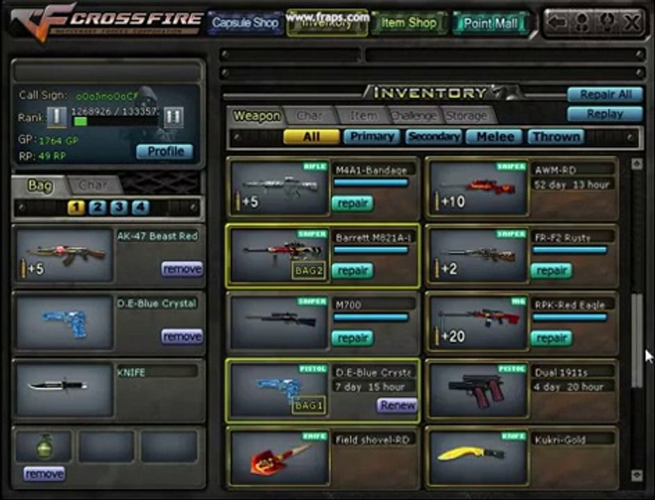 PlayerUp.com - Buy Sell Accounts - Crossfire Europe account for sale 2014 D