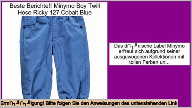 Niedrige Preise Minymo Boy Twill Hose Ricky 127 Cobalt Blue