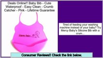 Clearance Baby Bib - Cute Waterproof - Easy Clean - Crumb Catcher - Pink - Lifetime Guarantee