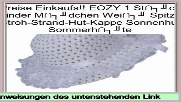 Consumer Reviews EOZY 1 St�ck Kinder M�dchen Wei� Spitze Stroh-Strand-Hut-Kappe Sonnenhut Sommerh�te