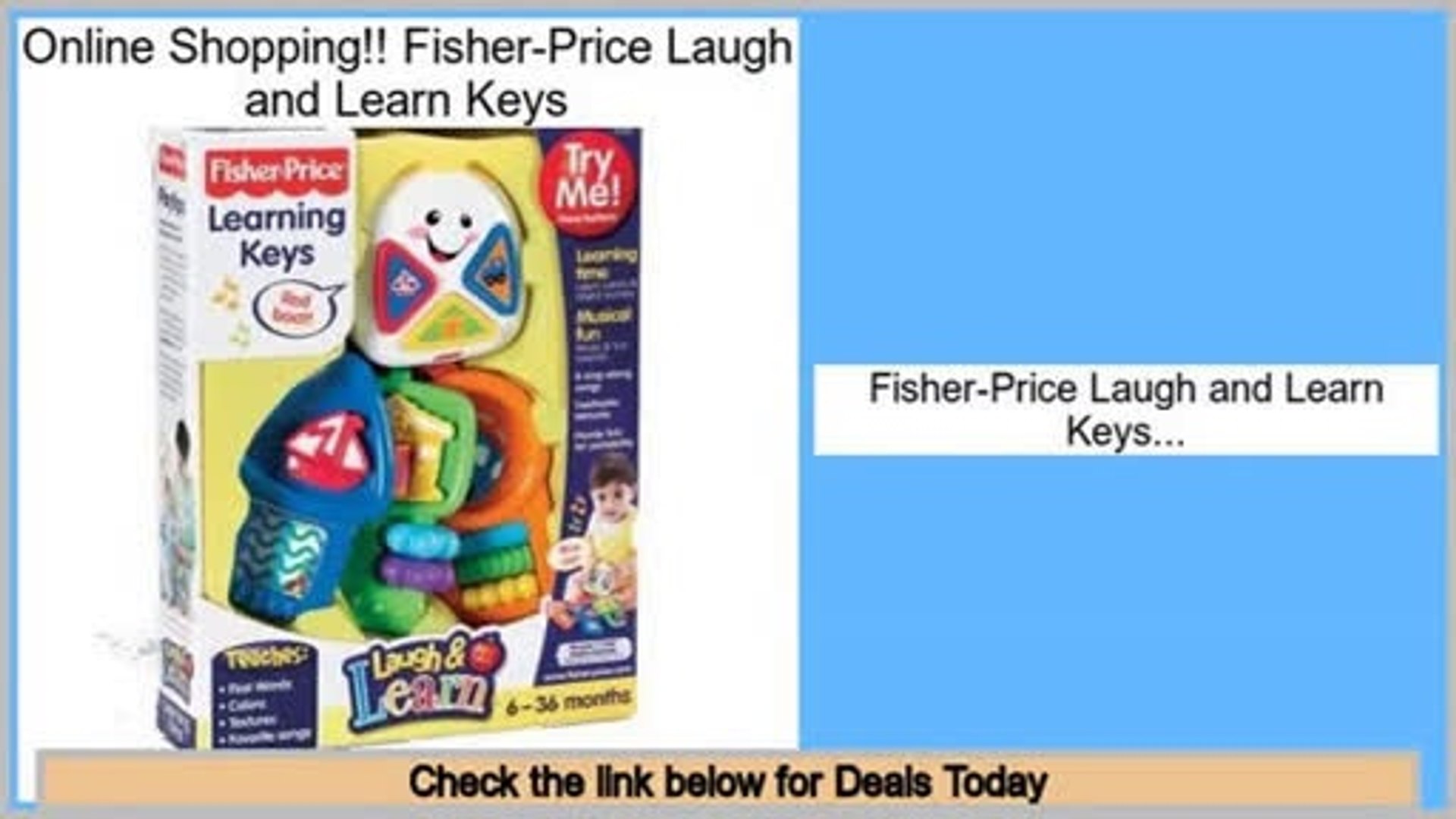 ⁣Best Price Fisher-Price Laugh and Learn Keys