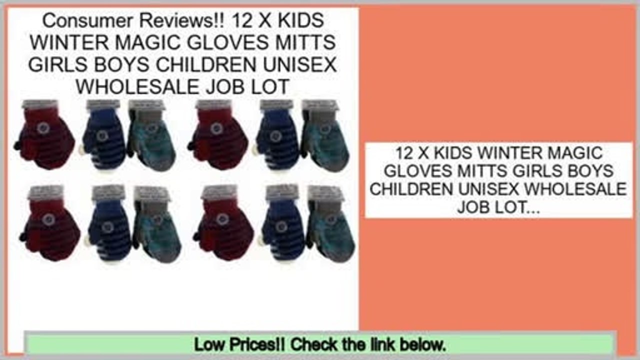Reviews Best 12 X KIDS WINTER MAGIC GLOVES MITTS GIRLS BOYS CHILDREN UNISEX WHOLESALE JOB LOT