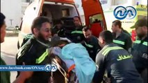 شاهد || وصول 21 جريح فلسطيني إلى مستشفى العريش العام