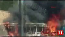 4 Kişinin öldüğü TEM'deki otobüs yangını amatör kamerada
