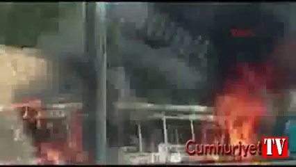 4 Kişinin öldüğü TEM'deki otobüs yangını amatör kamerada
