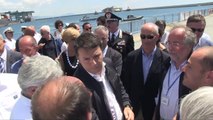 Genova - Renzi per attracco della Concordia (27.07.14)