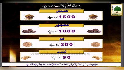 Different values of Sadaq e Fitar (1)