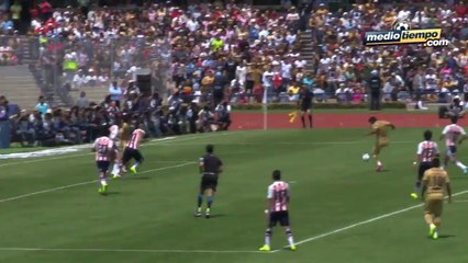 El gol del: Pumas vs Chivas (0 - 1)