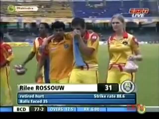 Download Video: Lasith Malinga Deadly Bouncer struck Rilee Rossouw