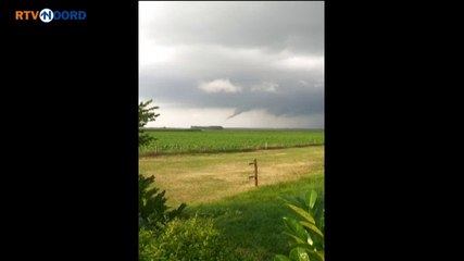 Beelden: Tornado bij Wedde - RTV Noord