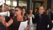 Manifestation contre la libération de l'assassin présumé de Courtillers
