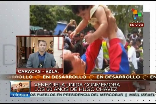 Abarrotado, Cuartel de la Montaña por 60 natalicio de Hugo Chávez