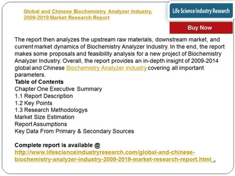 Global and Chinese Biochemistry Analyzer Industry 2019 Forecasts
