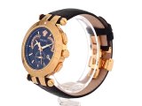 Versace Men's 23C80D008 S009 V-Race 18k Rose-Gold Plated Stainless Steel and Black Leather Watch