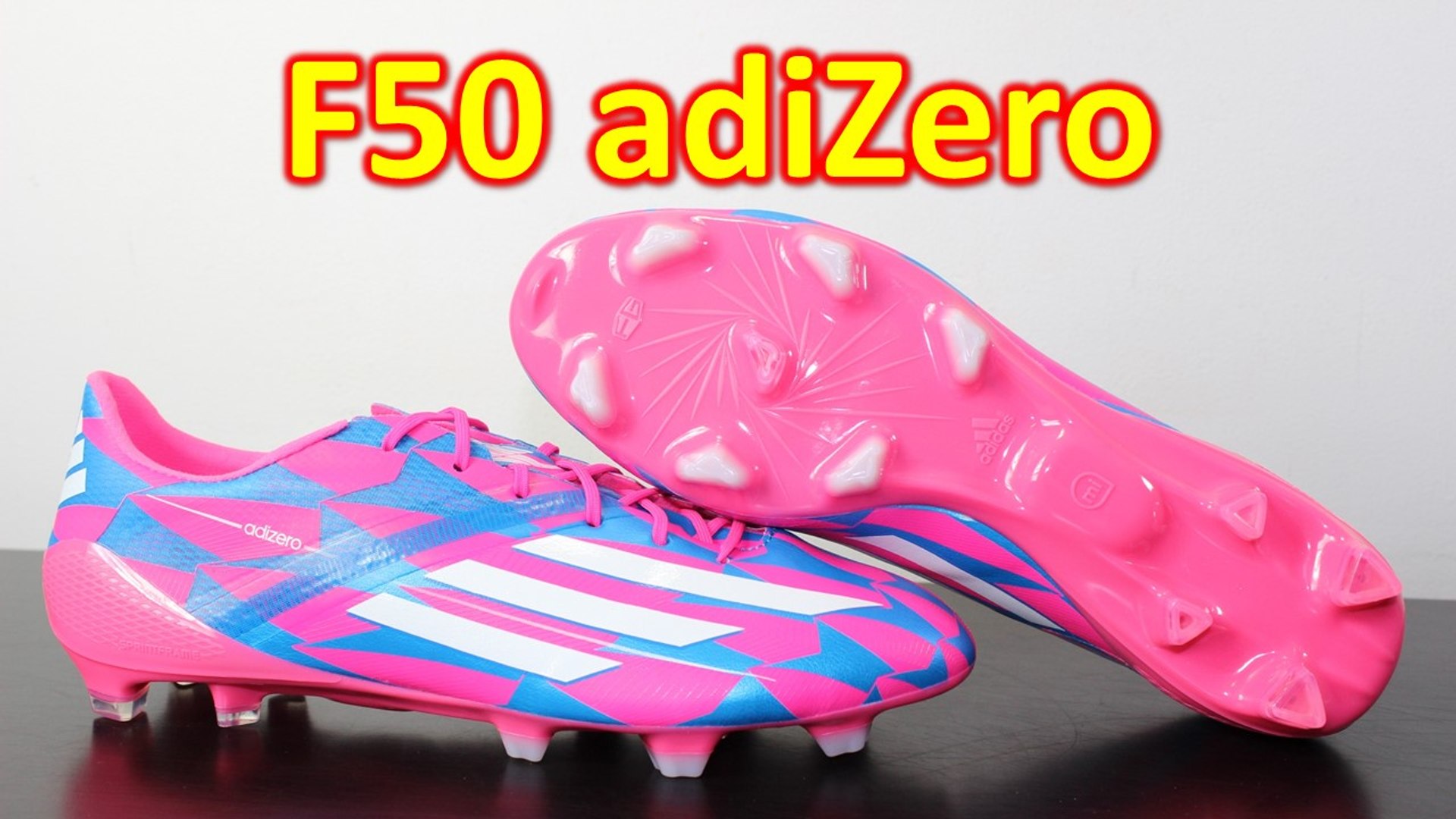 Adidas F50 adiZero 2014 Pink/Solar Blue Unboxing & On Feet - video  Dailymotion