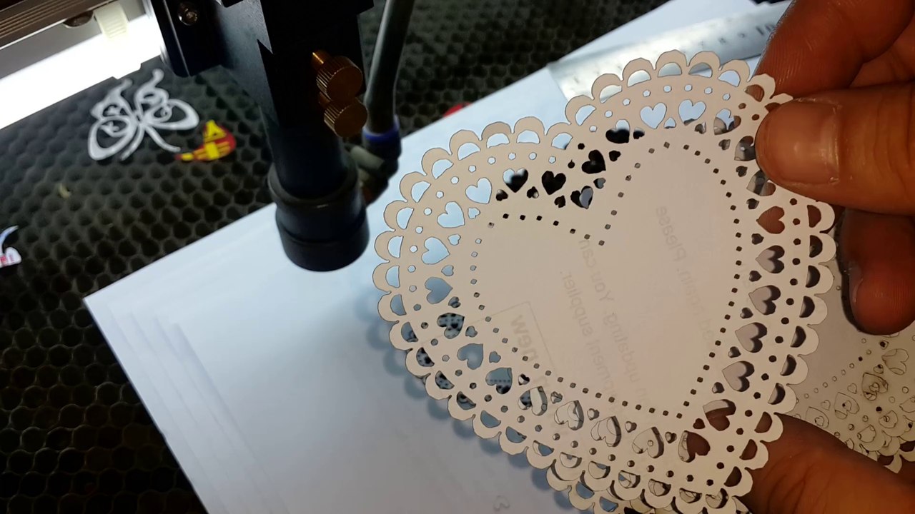 laser cutter, laser cutting, high speed CO2 laser cutting machine, paper laser cutting