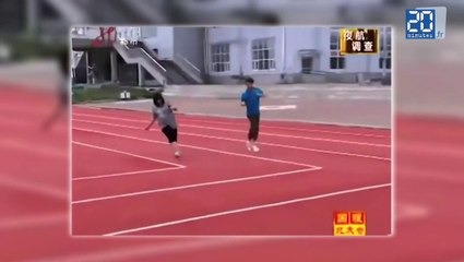 La Chine invente la piste d'athlétisme rectangulaire