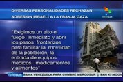 Personalidades españolas rechazan agresión israelí en Gaza