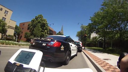 Car Tailgating Bicyclist Gets Instant Justice