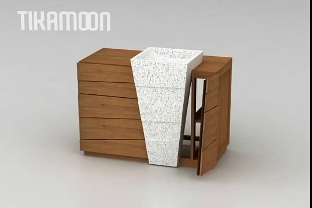 Tikamoon Meuble salle de bain en teck Icone