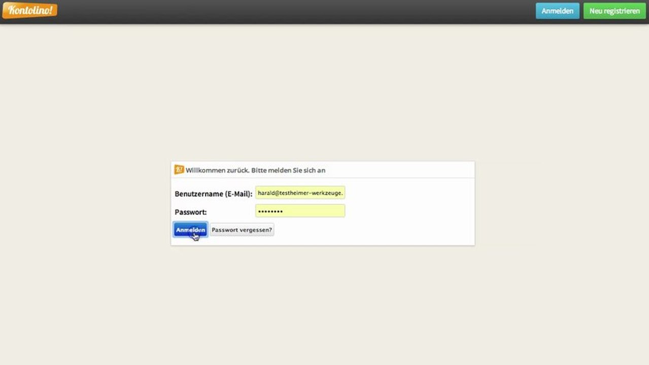 Erste Schritte in Kontolino!
