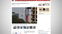 Houston Firefighters Rescue Injured Crane Operator