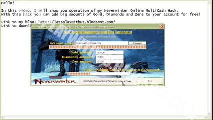 Neverwinter Online MultiCashHack [Gold, Zen, Diamonds]