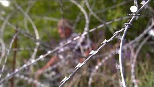 The Russian border fence that divides Georgia and South Ossetia