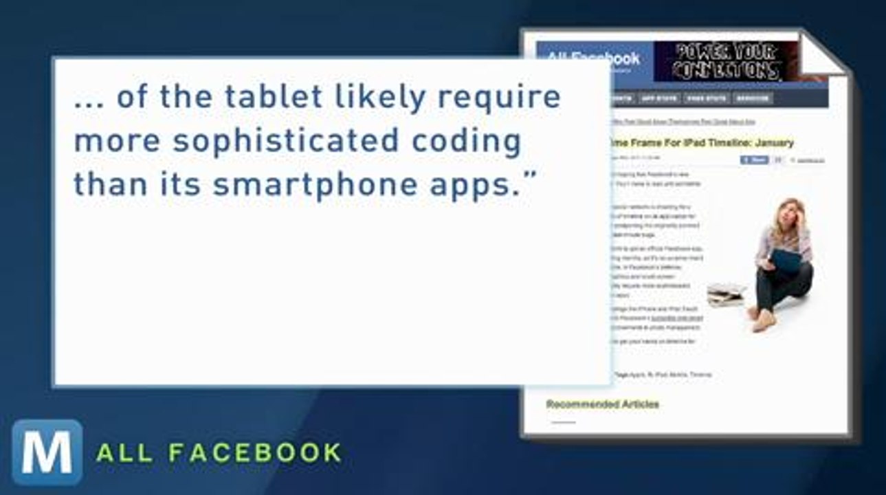 Facebook Plans to Release iPad Timeline Update in January