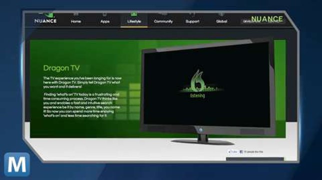 Nuance Announces Voice-Controlled Dragon TV