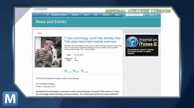 Researchers Create T-Rays to Make 'Star Trek Tricoder' Possible