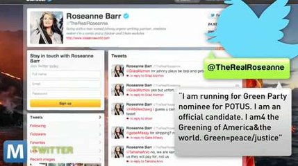 Roseanne Barr Tweets She's Running for President, For Real