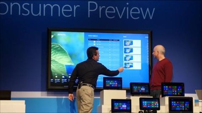Windows 8 on a Giant touchscreen