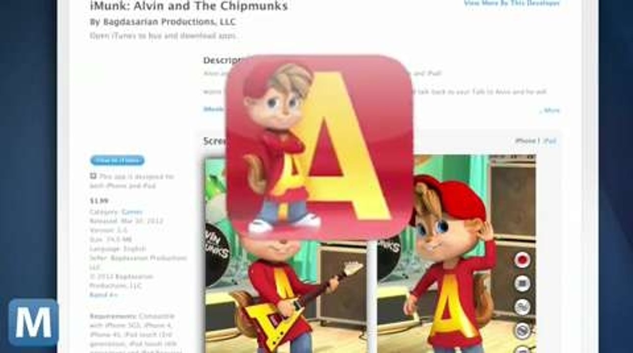 iMunk Brings Alvin and the Chipmunks to iPhone and iPad