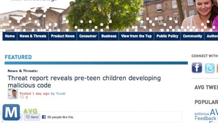 AVG Report: 11-year-olds are Writing Malware