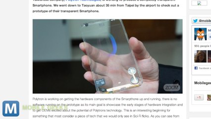 Polyvision Technologies Debuts Transparent Phone Prototype
