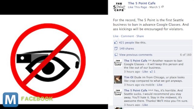 Seattle Bar Jokingly Bans Google Glass Before Its Release
