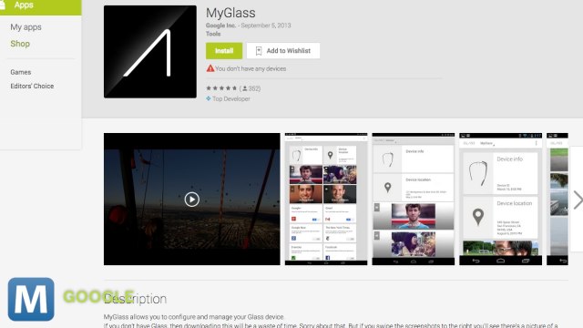 Google Turns MyGlass App Into a Glass Remote Control