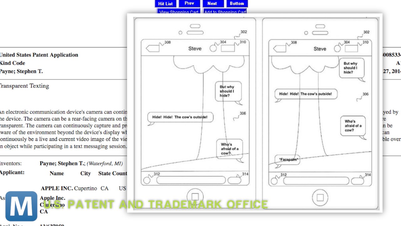 Apple Patents Transparent Texting Software