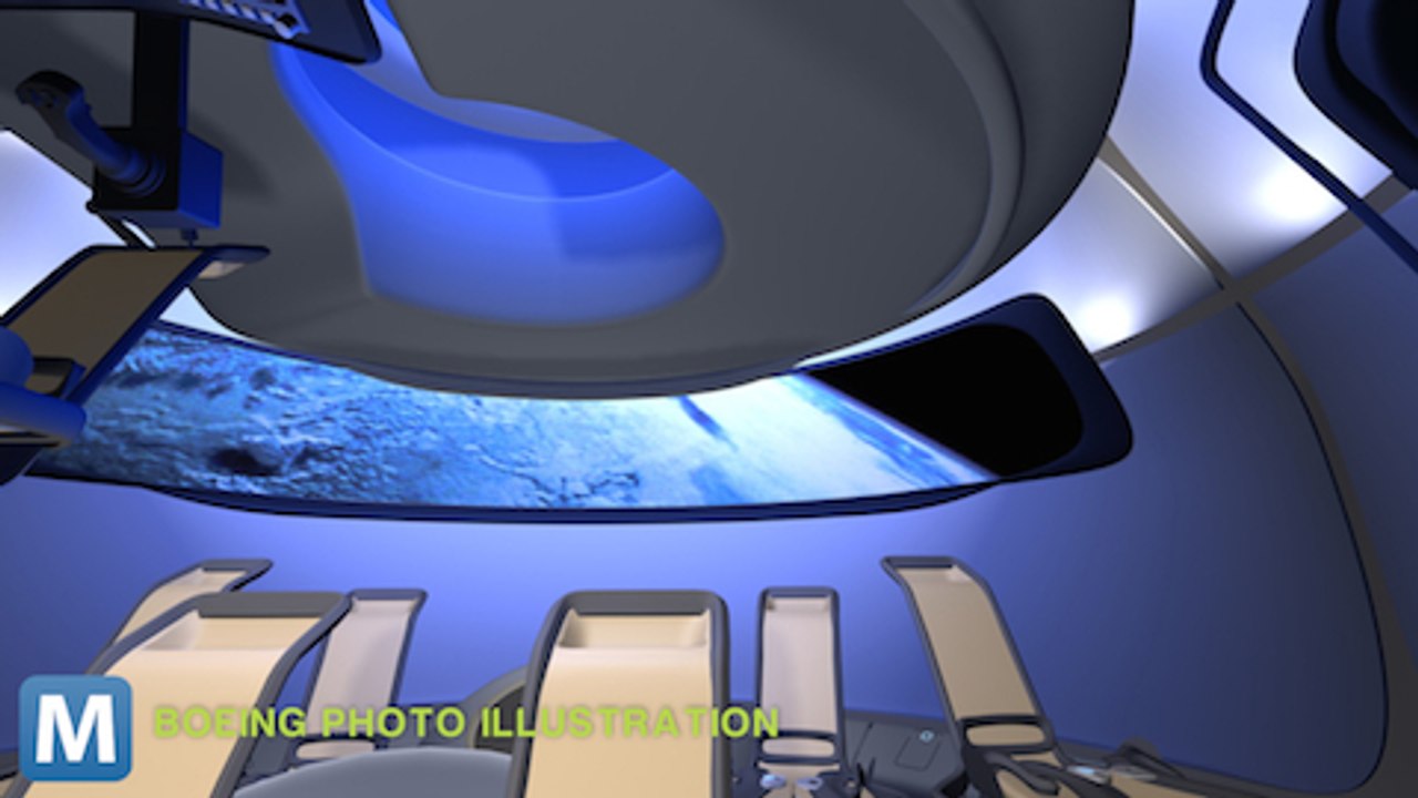 Boeing Shows Off Proposed Commercial Spaceliner Cabin