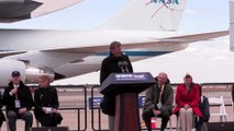Leonard Nimoy Welcomes the Space Shuttle Enterprise to New York
